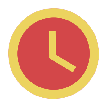 clock red